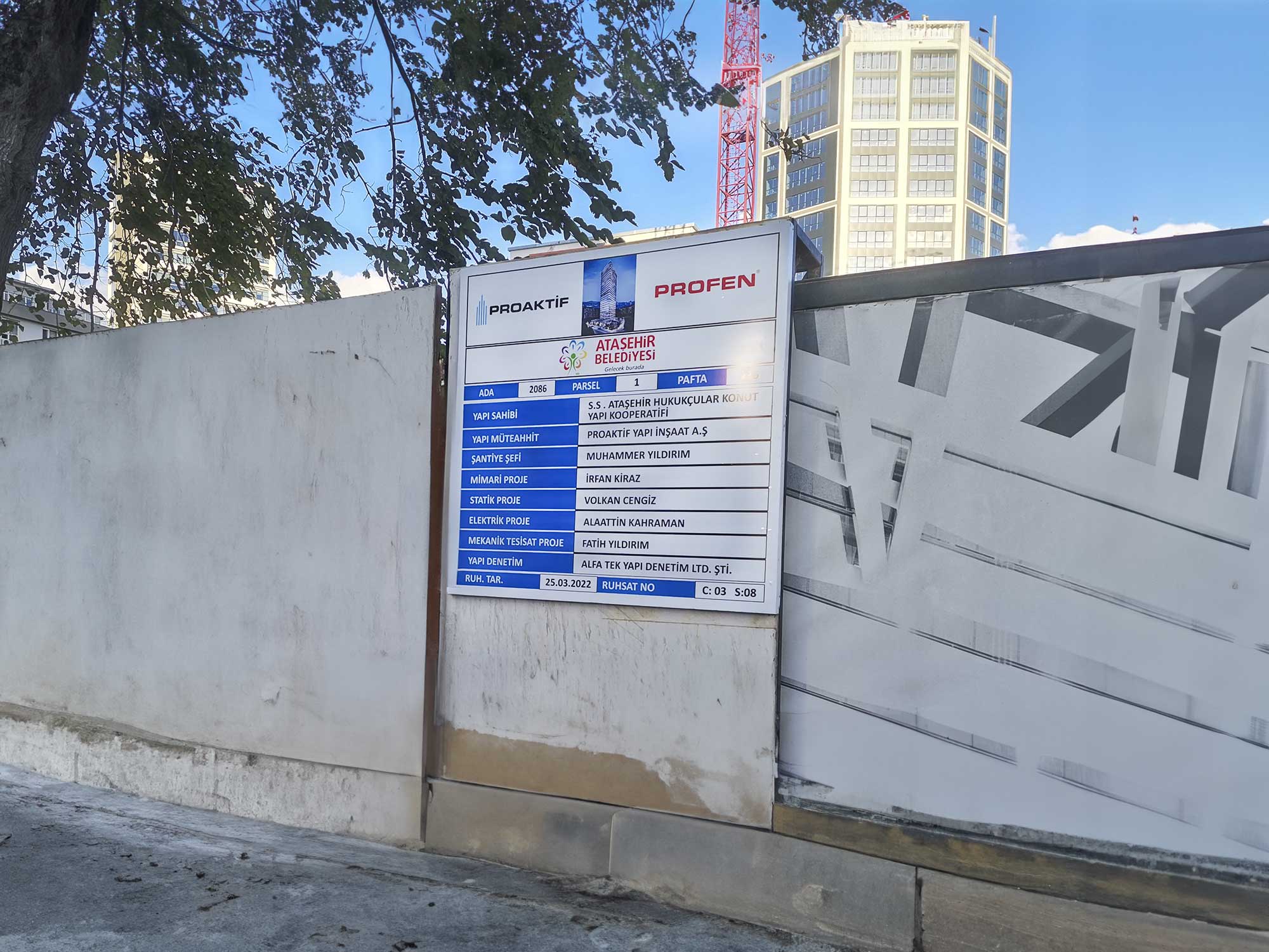 kartal şantiye tabelası