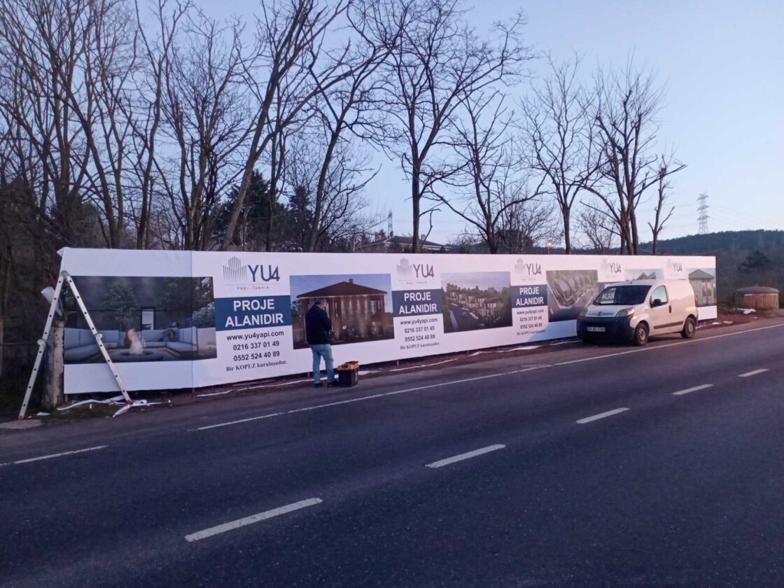 ŞANTİYE ETRAFI ÇEVİRME TABELA