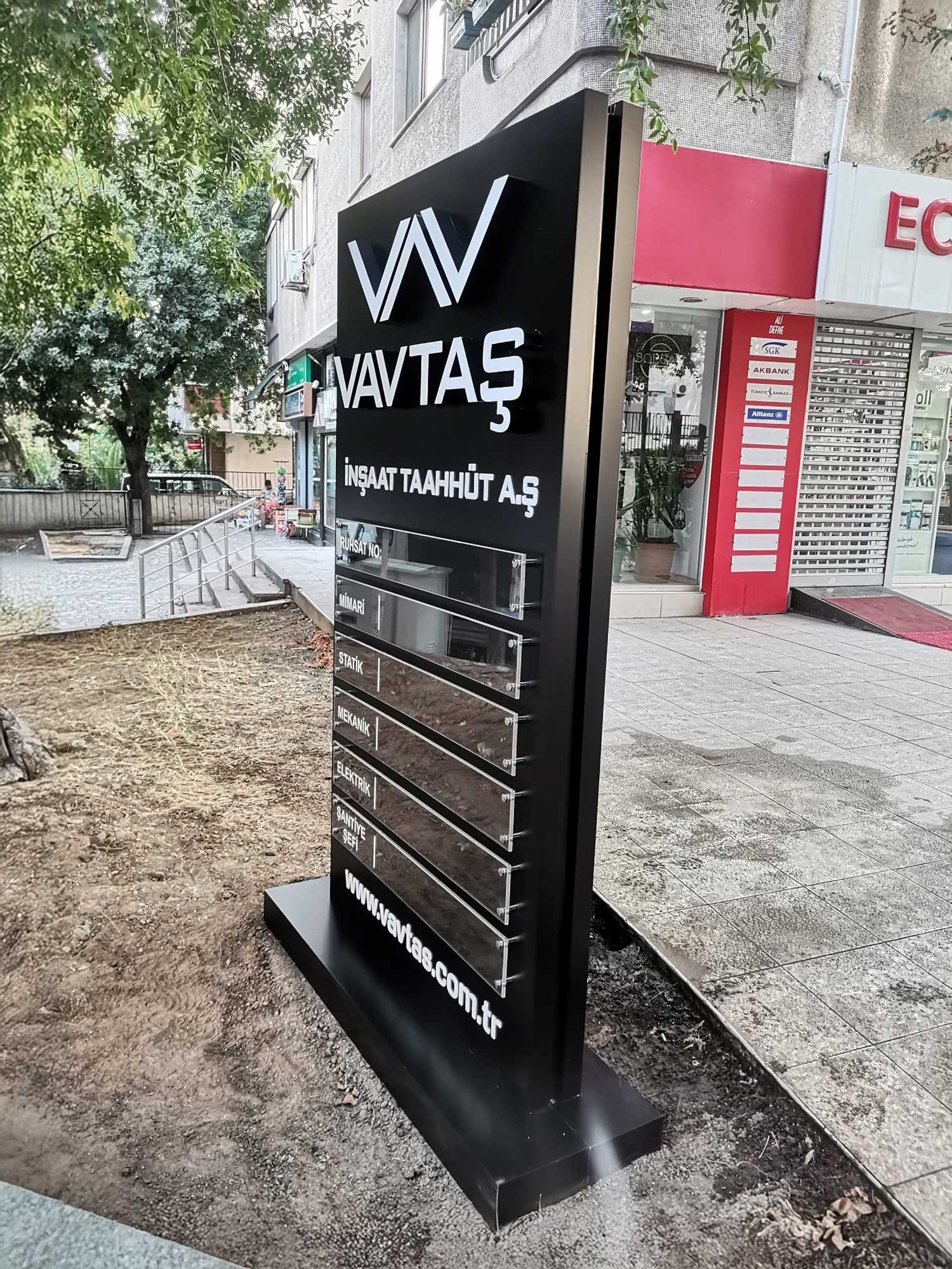 ışıksız tabela üretimi